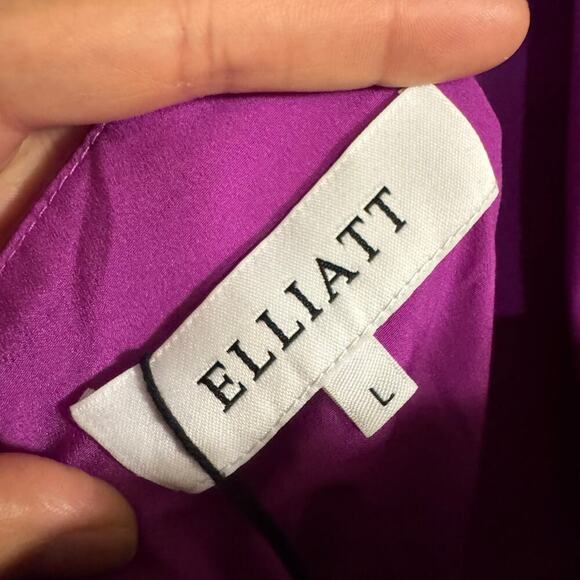 NWT ELLIATT Satin Orchid Fuchsia Mini Dress Size Large - Picture 9 of 13